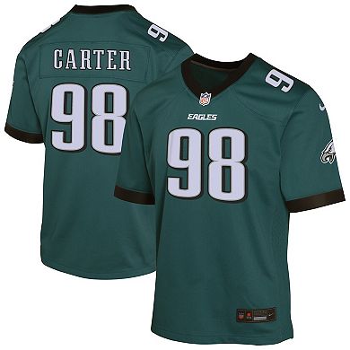 Youth Nike Jalen Carter Midnight Green Philadelphia Eagles Game Player Jersey