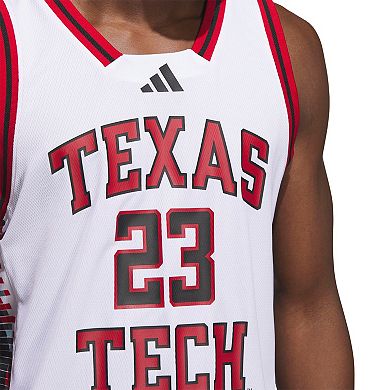 Men's adidas #23 White Texas Tech Red Raiders Replica Swingman Jersey