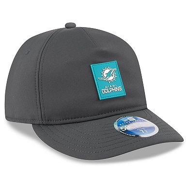 Men's New Era Charcoal Miami Dolphins 2025 Sideline Cold Weather Retro Crown 59FIFTY Fitted Hat
