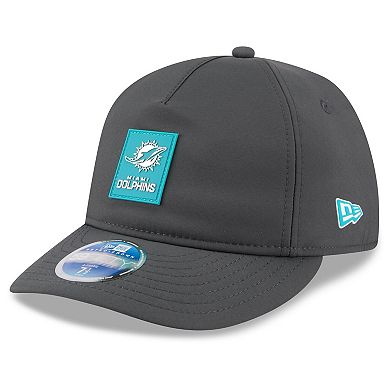 Men's New Era Charcoal Miami Dolphins 2025 Sideline Cold Weather Retro Crown 59FIFTY Fitted Hat