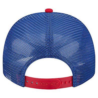 Youth New Era Cream/Royal New York Giants Banner 9FIFTY A-Frame Adjustable Trucker Hat