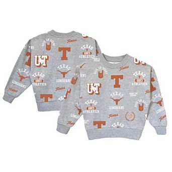 Girls Youth Gameday Couture Gray Texas Longhorns Always On Repeat Pullover Sweatshirt