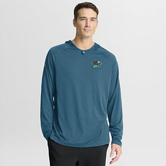 Men's Fanatics Teal San Jose Sharks Authentic Pro Rink Raglan Hoodie