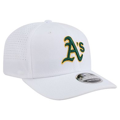 Men's New Era White Athletics COOLERA 9SEVENTY Adjustable Hat