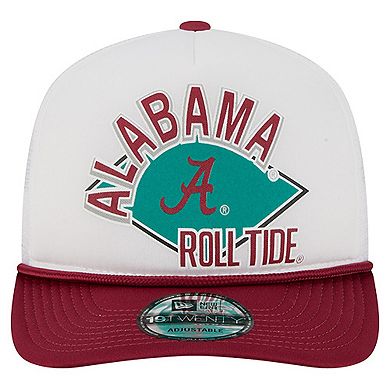 Men's New Era White Alabama Crimson Tide Diamond 19TWENTY Golfer Adjustable Hat