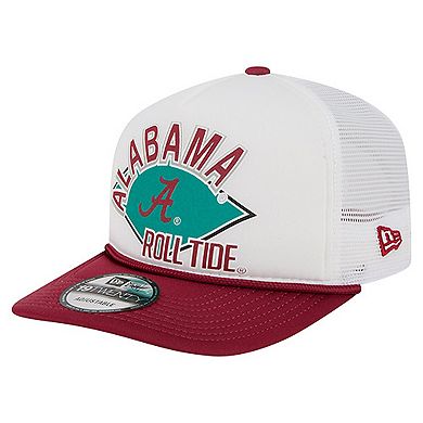 Men's New Era White Alabama Crimson Tide Diamond 19TWENTY Golfer Adjustable Hat