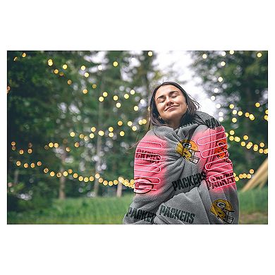 "Pegasus Green Bay Packers Scattered Logos 60"" x 70"" Heated Blanket"