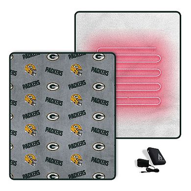 "Pegasus Green Bay Packers Scattered Logos 60"" x 70"" Heated Blanket"