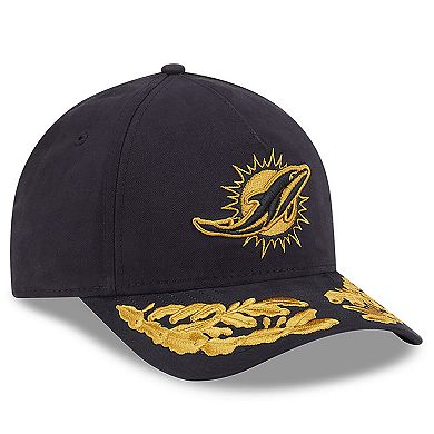 Men's New Era x Alpha Industries Black Miami Dolphins A-Frame 9FORTY Adjustable Hat