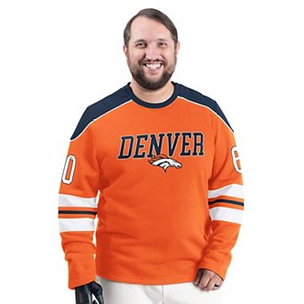Men's G-III Sports by Carl Banks Orange Denver Broncos Adaptive Lord Stanley Crewneck Sweatshirt