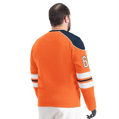 Men's G-III Sports by Carl Banks Orange Denver Broncos Adaptive Lord Stanley Crewneck Sweatshirt