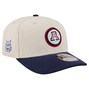 Men's New Era Cream/Navy Arizona Wildcats Loyal Corduroy 9SEVENTY Adjustable Hat