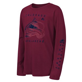 Youth Outerstuff Burgundy Colorado Avalanche Seize the Win Long Sleeve T-Shirt