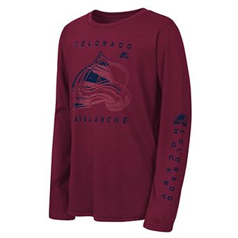 Youth Outerstuff Burgundy Colorado Avalanche Seize the Win Long Sleeve T-Shirt