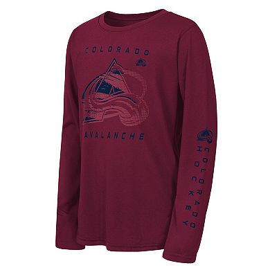 Youth Outerstuff Burgundy Colorado Avalanche Seize the Win Long Sleeve T-Shirt