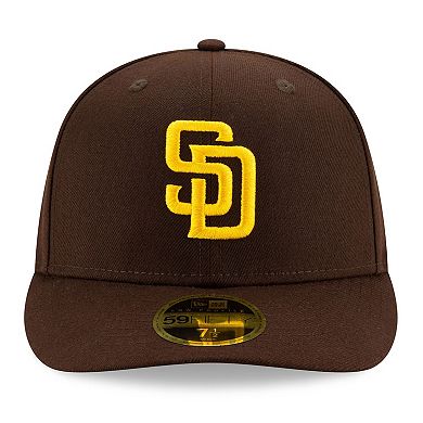 Men's New Era Brown San Diego Padres 2025 MLB Postseason Side Patch Low Profile 59FIFTY Fitted Hat