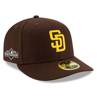 Men's New Era Brown San Diego Padres 2025 MLB Postseason Side Patch Low Profile 59FIFTY Fitted Hat