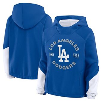 Women's Fanatics Royal Los Angeles Dodgers Oversized Time to Win Pullover Hoodie