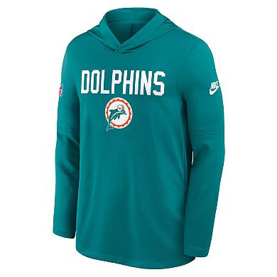 Men's Nike Aqua Miami Dolphins Big & Tall Alt Pack Dri-FIT Long Sleeve Hoodie T-Shirt