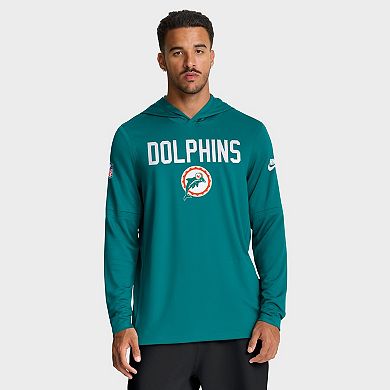 Men's Nike Aqua Miami Dolphins Big & Tall Alt Pack Dri-FIT Long Sleeve Hoodie T-Shirt