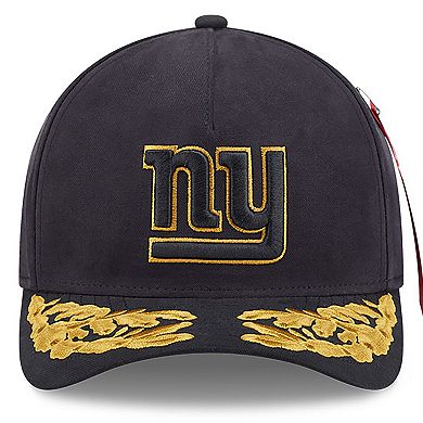 Men's New Era x Alpha Industries Black New York Giants A-Frame 9FORTY Adjustable Hat