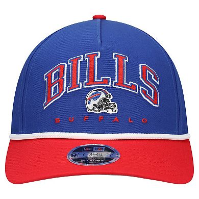 Youth New Era Royal/Red Buffalo Bills Arch COOLERA 9FORTY A-Frame Adjustable Hat