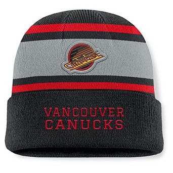 Men's Fanatics Black Vancouver Canucks Heritage Varsity Cuffed Knit Hat