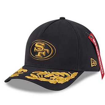 Men's New Era x Alpha Industries Black San Francisco 49ers A-Frame 9FORTY Adjustable Hat
