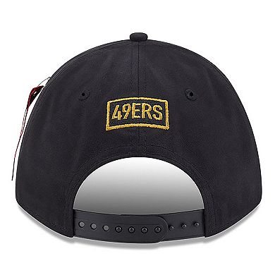Men's New Era x Alpha Industries Black San Francisco 49ers A-Frame 9FORTY Adjustable Hat