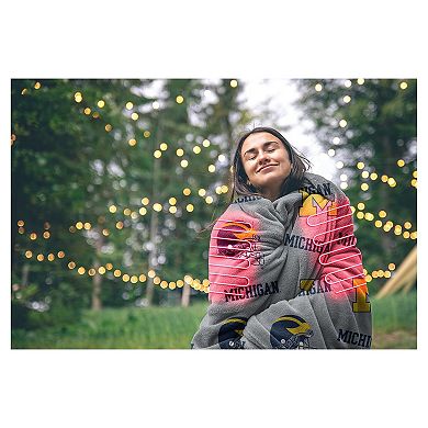 Pegasus Michigan Wolverines Scattered Logos 60" x 70" Heated Blanket