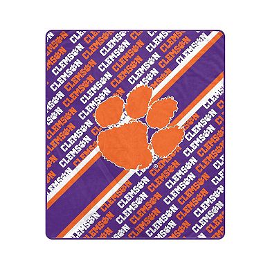 Pegasus Clemson Tigers 50" x 60" Diagonal Lined Wordmark Ultra Soft Blanket