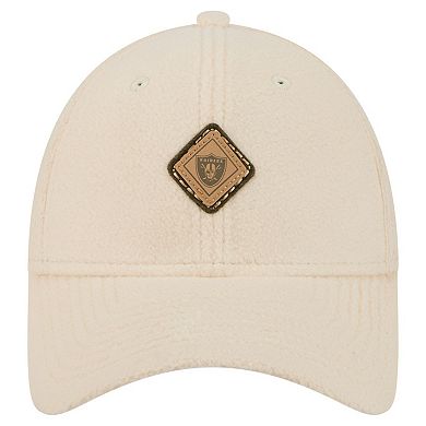 Women's New Era Cream Las Vegas Raiders Comfy 9FORTY Adjustable Hat