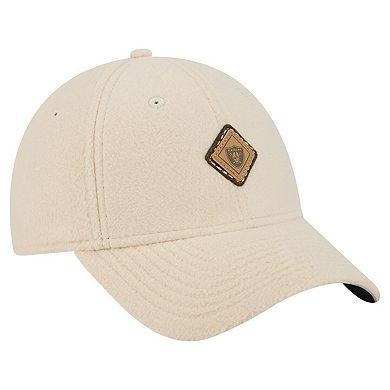 Women's New Era Cream Las Vegas Raiders Comfy 9FORTY Adjustable Hat