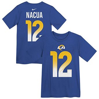 Preschool Nike Puka Nacua Royal Los Angeles Rams Player Name & Number T-Shirt