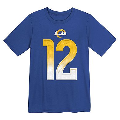Preschool Nike Puka Nacua Royal Los Angeles Rams Player Name & Number T-Shirt