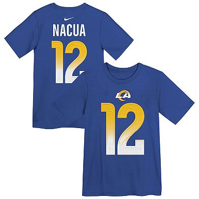Preschool Nike Puka Nacua Royal Los Angeles Rams Player Name & Number T-Shirt