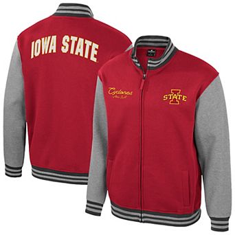 Men's Colosseum Cardinal Iowa State Cyclones Ambi-Turner Full-Zip Varsity Jacket