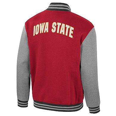 Men's Colosseum Cardinal Iowa State Cyclones Ambi-Turner Full-Zip Varsity Jacket