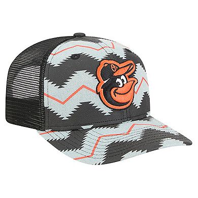 Men's New Era Denim/Black Baltimore Orioles Aztec Denim 9SEVENTY Adjustable Hat