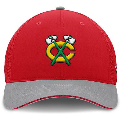 Men's Fanatics Red Chicago Blackhawks Fundamentals Span Flex Hat
