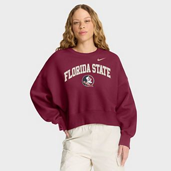 Women's Nike Garnet Florida State Seminoles Oversized Phoenix Arch Pullover Sweatshirt