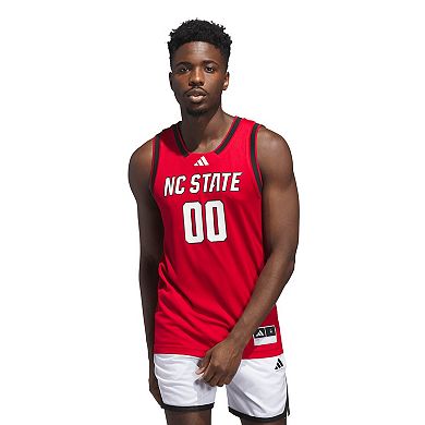 Men's adidas #00 Red NC State Wolfpack Replica Swingman Jersey
