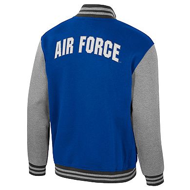 Men's Colosseum Royal Air Force Falcons Ambi-Turner Full-Zip Varsity Jacket