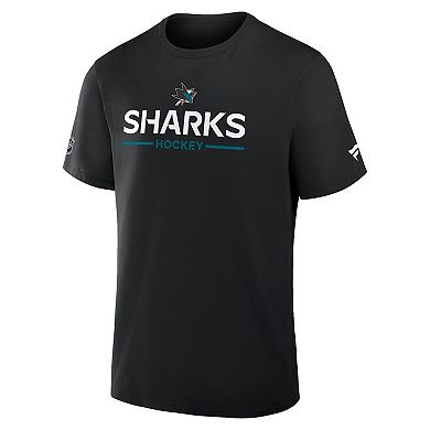 Men's Fanatics Black San Jose Sharks Authentic Pro Primary T-Shirt