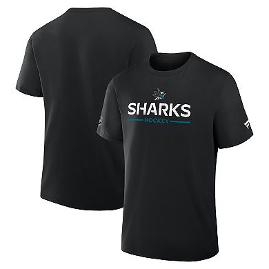 Men's Fanatics Black San Jose Sharks Authentic Pro Primary T-Shirt