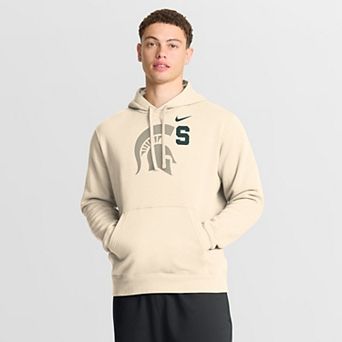 Men's Nike Cream Michigan State Spartans Campus Shadow Hoodie