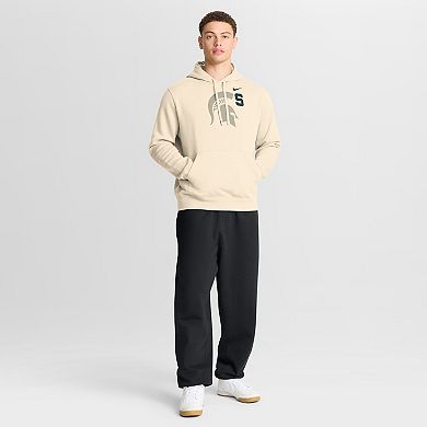Men's Nike Cream Michigan State Spartans Campus Shadow Hoodie