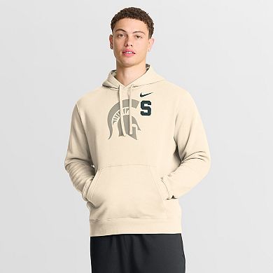 Men's Nike Cream Michigan State Spartans Campus Shadow Hoodie