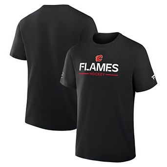 Men's Fanatics Black Calgary Flames Authentic Pro Primary T-Shirt