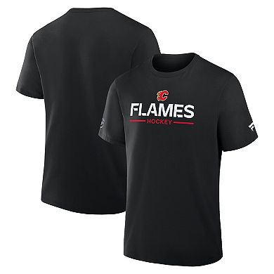 Men's Fanatics Black Calgary Flames Authentic Pro Primary T-Shirt